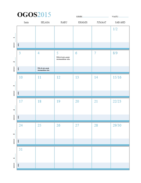 Kalendar rancangan pelajaran Kalendar rancangan pelajaran