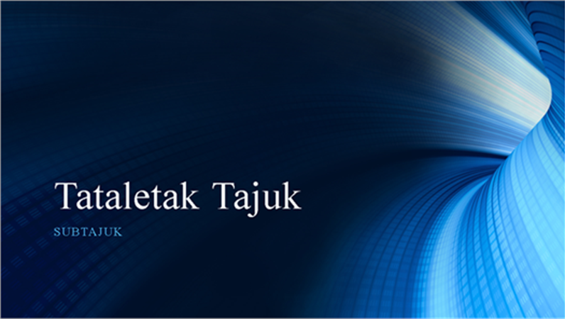 Persembahan terowong biru digital (skrin lebar) Persembahan terowong biru digital (skrin lebar)