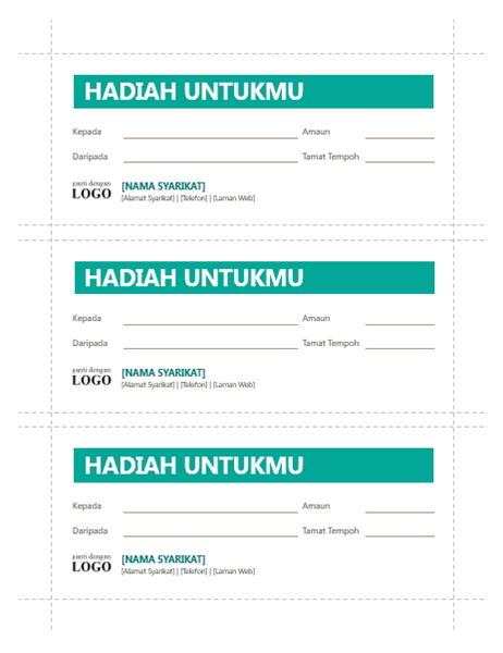 Sijil hadiah Sijil hadiah