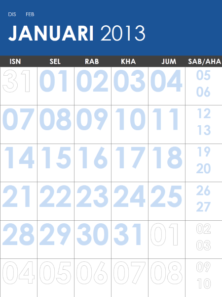 Kalendar 2013-2014, berbilang warna (I-Aha) Kalendar 2013-2014, berbilang warna (I-Aha)