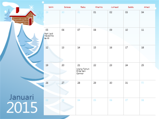 Kalendar bermusim berilustrasi 2015 (Isn-Ahd) Kalendar bermusim berilustrasi 2015 (Isn-Ahd)