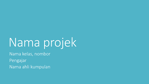 Persembahan projek kumpulan (Tema metropolitan, skrin lebar) Persembahan projek kumpulan (Tema metropolitan, skrin lebar)