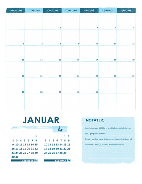 Akademisk kalender M–S (vilkårlig år) Akademisk kalender M–S (vilkårlig år)