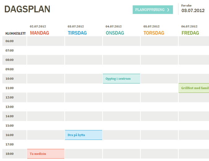 Dagsplan Dagsplan