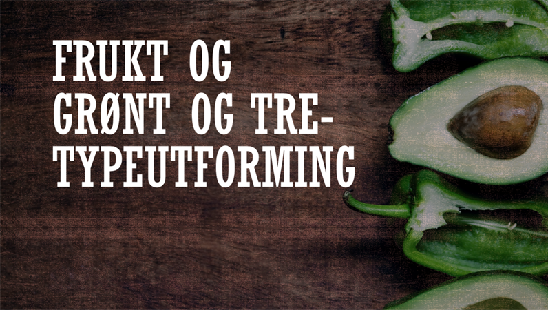Frukt og grønt og tretype-utforming Frukt og grønt og tretype-utforming