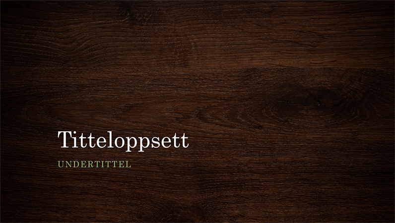 Naturpresentasjon med trestruktureffekter (bredformat) Naturpresentasjon med trestruktureffekter (bredformat)