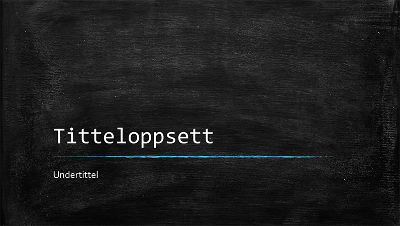 Presentasjon av tavleundervisning (bredformat) Presentasjon av tavleundervisning (bredformat)