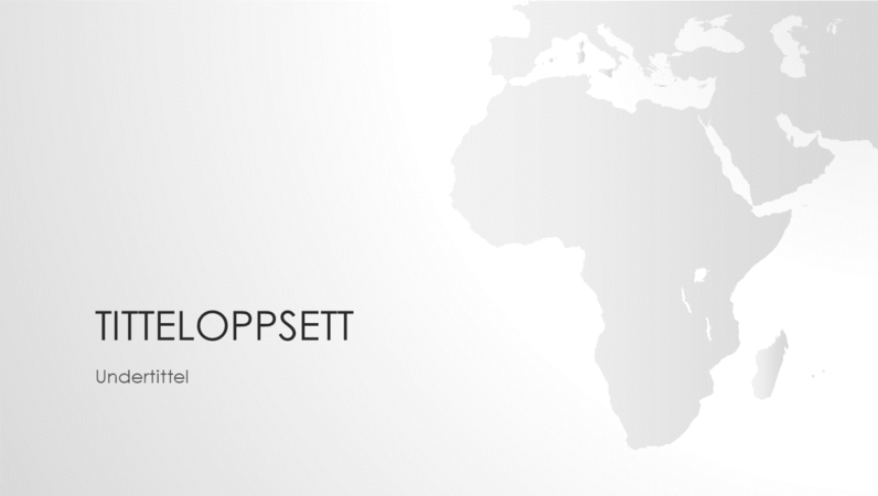 Verdenskart – det afrikanske kontinent (bredt format) Verdenskart – det afrikanske kontinent (bredt format)