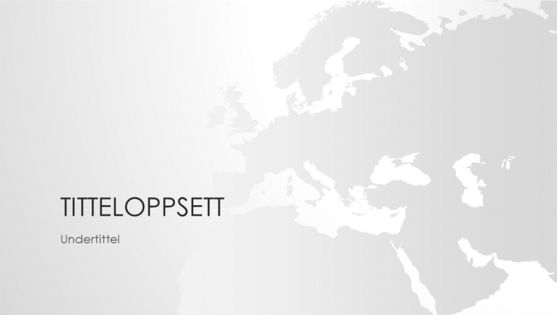 Verdenskart – det europeiske kontinent (bredt format)