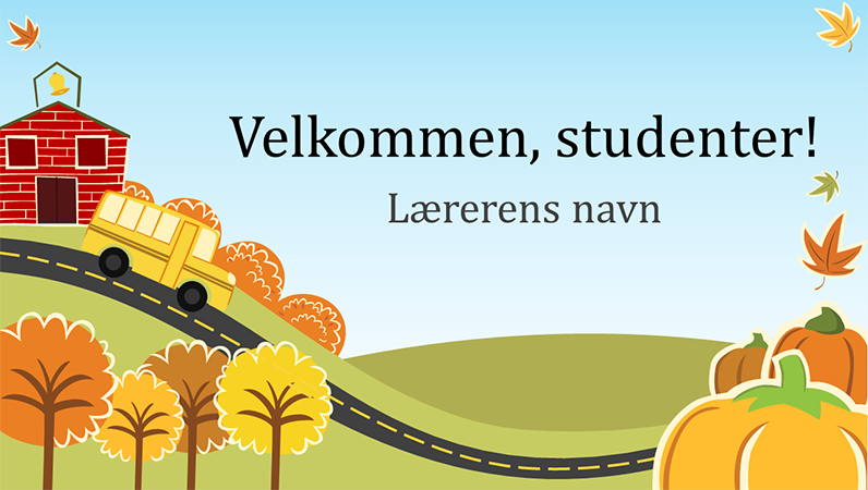 Presentasjon for tilbake til barneskolen (widescreen) Presentasjon for tilbake til barneskolen (widescreen)