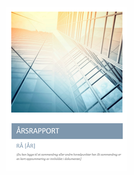 Årsrapport (med omslagsbilde) Årsrapport (med omslagsbilde)