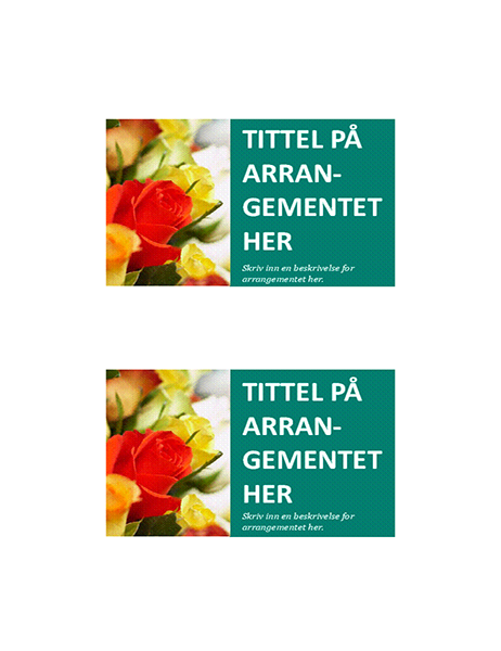 Postkort for arrangement Postkort for arrangement