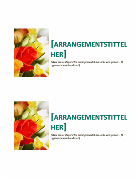 Postkort for arrangement Postkort for arrangement