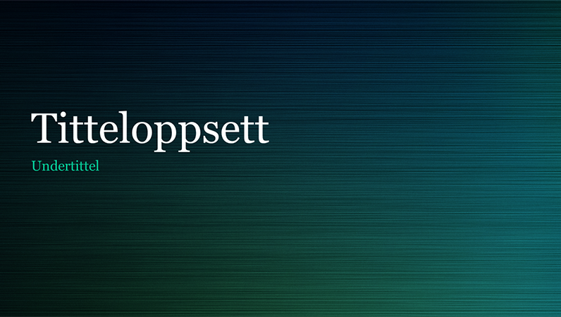 Grønn børstet metallisk presentasjon (bredformat)