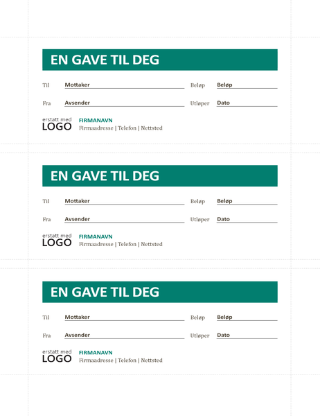 Gavekort Gavekort