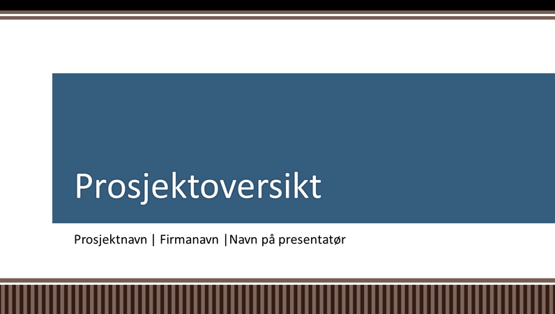 Presentasjon av planleggingsoversikt for bedriftsprosjekt Presentasjon av planleggingsoversikt for bedriftsprosjekt
