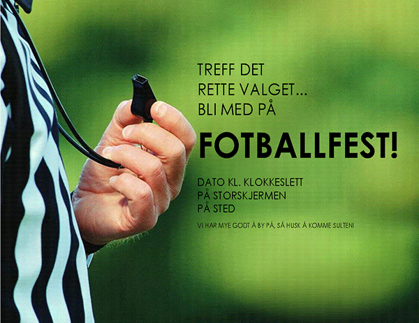 Flygeblad for fotballfest Flygeblad for fotballfest