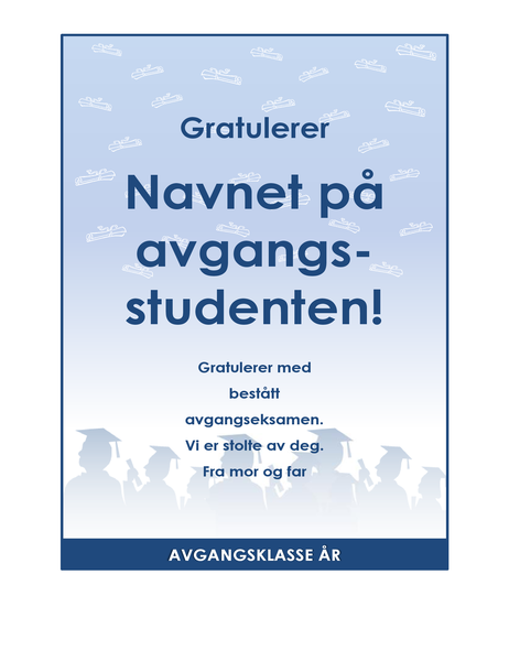 Gratulasjonskort for avgangsstudenter (Eksamensfest-utforming) Gratulasjonskort for avgangsstudenter (Eksamensfest-utforming)