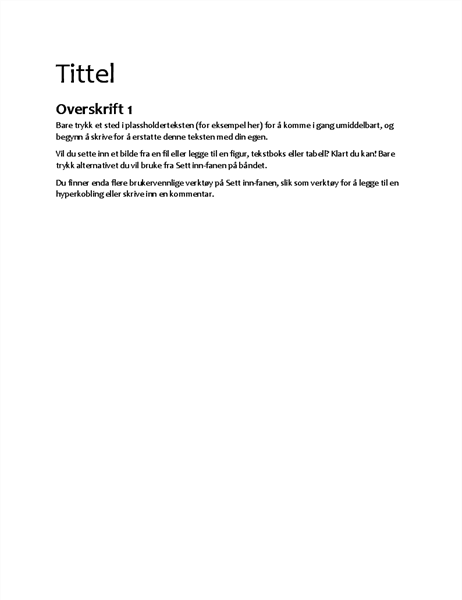 Spesifikasjonsutforming (tom) Spesifikasjonsutforming (tom)