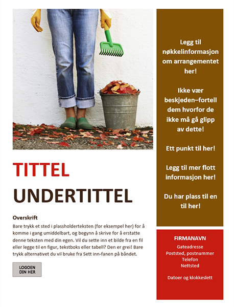 Flygeblad for sesongbetont arrangement Flygeblad for sesongbetont arrangement