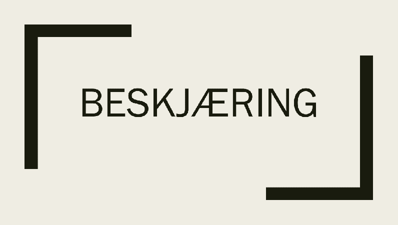 Beskåret Beskåret