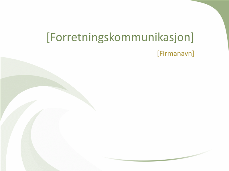 Lysbilder med forretningsutforming (grønn bølge) Lysbilder med forretningsutforming (grønn bølge)