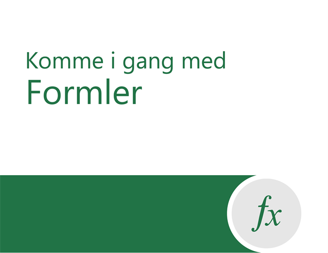 Opplæring i formler Opplæring i formler
