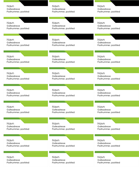 Adresseetiketter med fet logo (30 per side) Adresseetiketter med fet logo (30 per side)