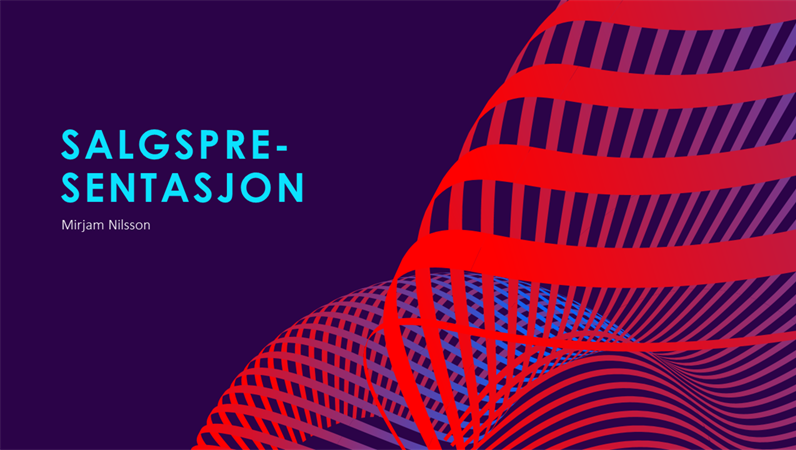 Salgspresentasjon i futuristisk stil Salgspresentasjon i futuristisk stil