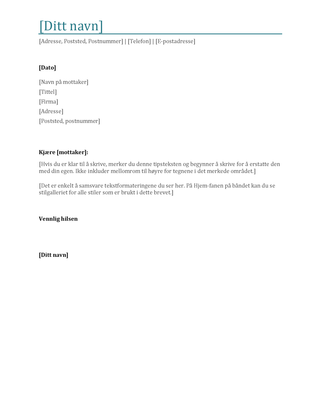 Dateres formelt brev nytt format