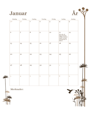 norsk kalender 2015