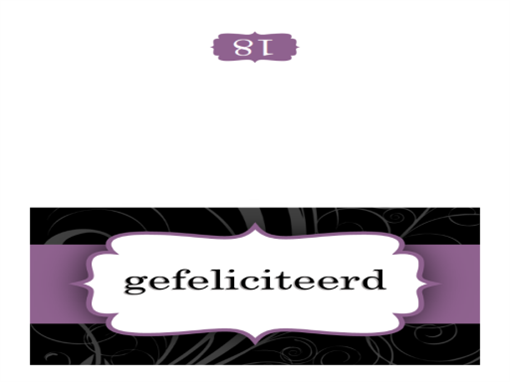 Carte d’anniversaire (ruban violet, deux volets) Carte d’anniversaire (ruban violet, deux volets)