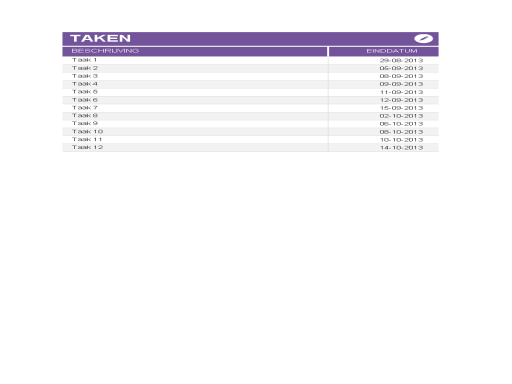 Planner voor studieopdrachten