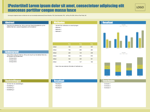Poster (blauw en groen ontwerp)