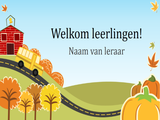 Weer naar school (presentatie, breedbeeld) Weer naar school (presentatie, breedbeeld)