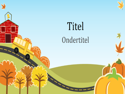 Onderwijspresentatie met leuk herfstthema (breedbeeld)