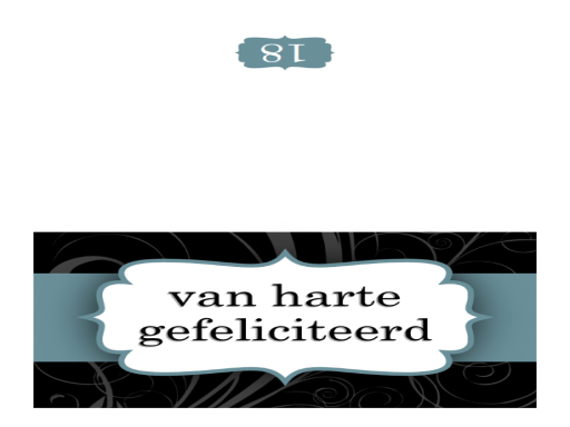 Verjaardagskaart (ontwerp met blauw lint, dubbelgevouwen) Verjaardagskaart (ontwerp met blauw lint, dubbelgevouwen)