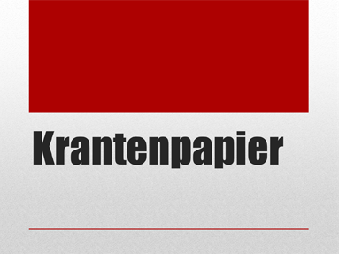 Krantenpapier