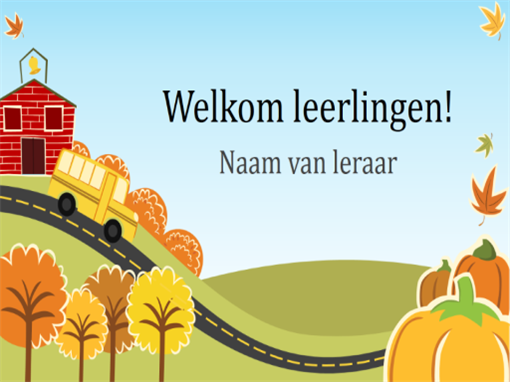 Weer naar school (presentatie, breedbeeld) Weer naar school (presentatie, breedbeeld)