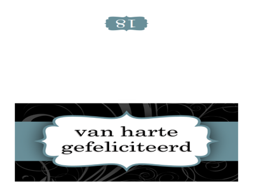 Verjaardagskaart (ontwerp met blauw lint, dubbelgevouwen) Verjaardagskaart (ontwerp met blauw lint, dubbelgevouwen)