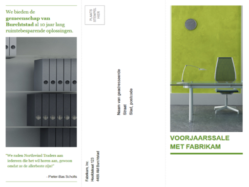 In drieën gevouwen zakelijke brochure (groen, zwart ontwerp) In drieën gevouwen zakelijke brochure (groen, zwart ontwerp)