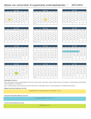 Onderwijskalender 2014 Onderwijskalender 2014