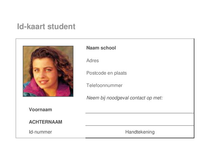 Carte d’identification étudiant Carte d’identification étudiant