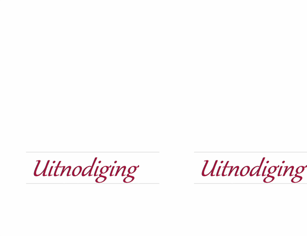 Elegante uitnodiging Elegante uitnodiging
