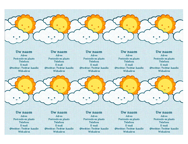 Cartes de visite personnelles (10 par page) Cartes de visite personnelles (10 par page)