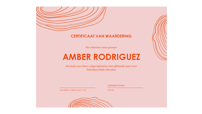 Certificat de reconnaissance envers un parrain Certificat de reconnaissance envers un parrain
