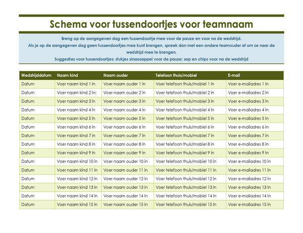 Aanmeldingsformulier voor tussendoortjes tijdens sport voor de jeugd Aanmeldingsformulier voor tussendoortjes tijdens sport voor de jeugd