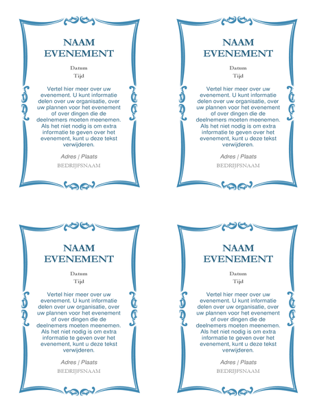 Uitnodigingen voor evenement (4 per pagina) Uitnodigingen voor evenement (4 per pagina)