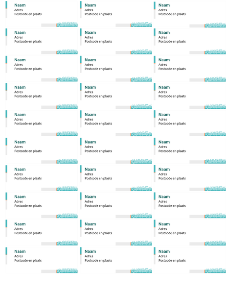 Adreslabels minimalistische tech (30 per pagina) Adreslabels minimalistische tech (30 per pagina)
