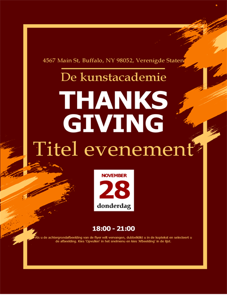 Moderne flyer Thanksgiving Moderne flyer Thanksgiving